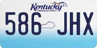KY license plate 586JHX