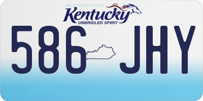 KY license plate 586JHY