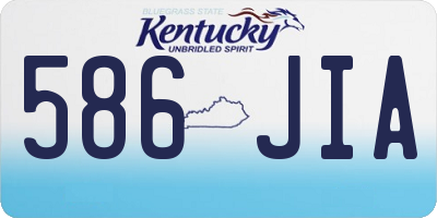 KY license plate 586JIA