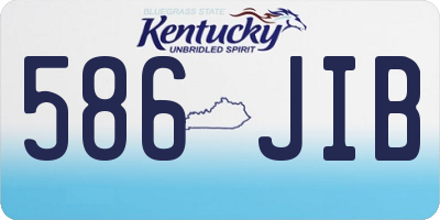KY license plate 586JIB