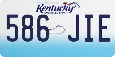 KY license plate 586JIE