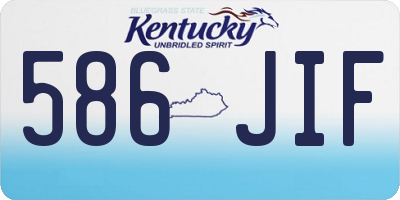 KY license plate 586JIF