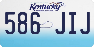 KY license plate 586JIJ