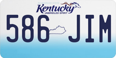 KY license plate 586JIM