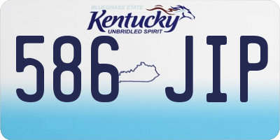 KY license plate 586JIP