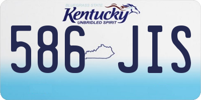KY license plate 586JIS