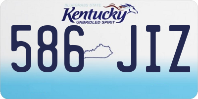 KY license plate 586JIZ