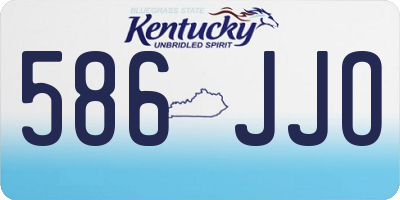 KY license plate 586JJO
