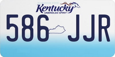 KY license plate 586JJR