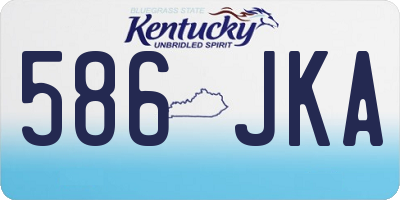 KY license plate 586JKA