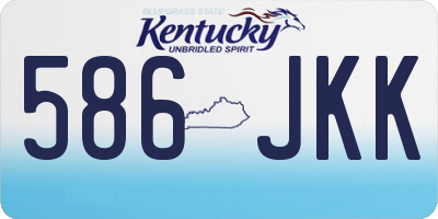 KY license plate 586JKK