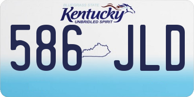 KY license plate 586JLD