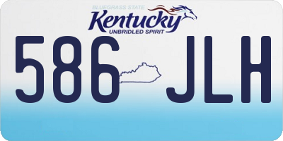 KY license plate 586JLH