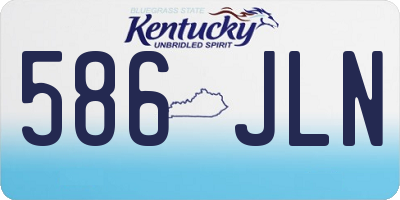 KY license plate 586JLN