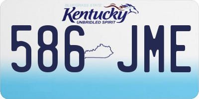 KY license plate 586JME