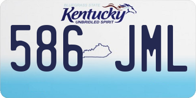 KY license plate 586JML