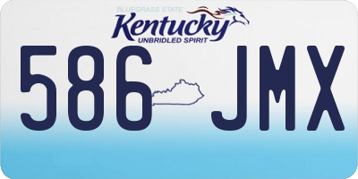 KY license plate 586JMX