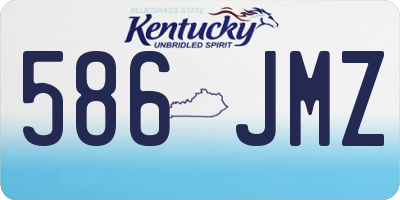 KY license plate 586JMZ