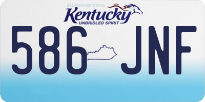 KY license plate 586JNF