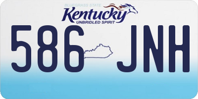 KY license plate 586JNH