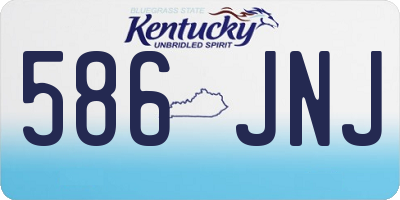 KY license plate 586JNJ