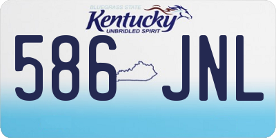 KY license plate 586JNL