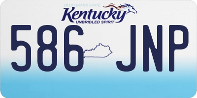 KY license plate 586JNP