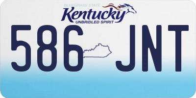 KY license plate 586JNT