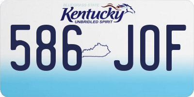 KY license plate 586JOF