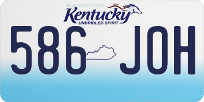 KY license plate 586JOH