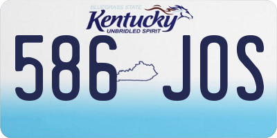 KY license plate 586JOS