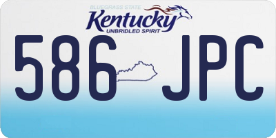 KY license plate 586JPC