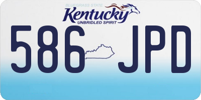 KY license plate 586JPD