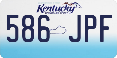 KY license plate 586JPF