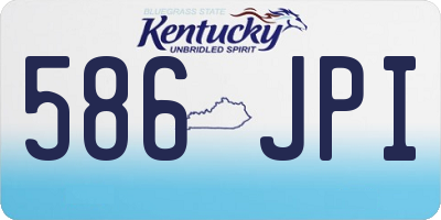 KY license plate 586JPI