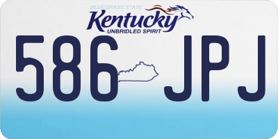 KY license plate 586JPJ