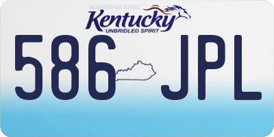 KY license plate 586JPL