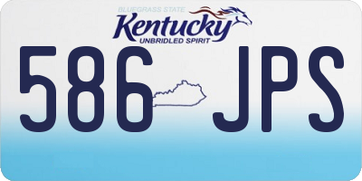 KY license plate 586JPS