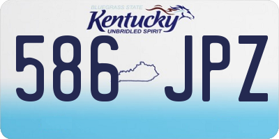 KY license plate 586JPZ