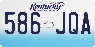 KY license plate 586JQA