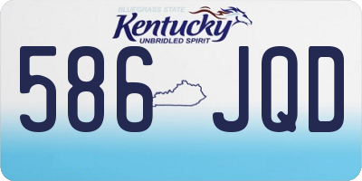 KY license plate 586JQD