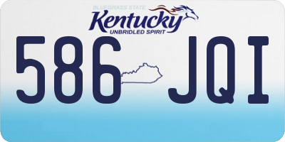 KY license plate 586JQI