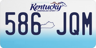 KY license plate 586JQM