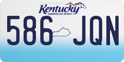 KY license plate 586JQN
