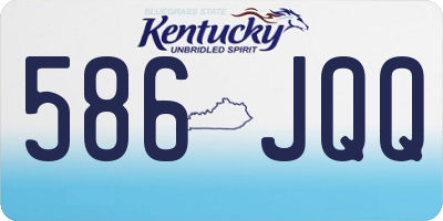 KY license plate 586JQQ