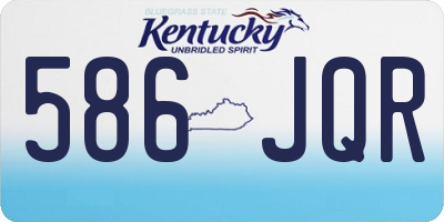 KY license plate 586JQR