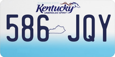 KY license plate 586JQY