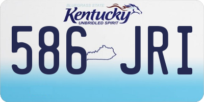 KY license plate 586JRI