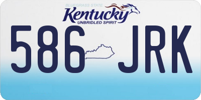 KY license plate 586JRK