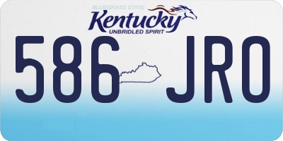 KY license plate 586JRO